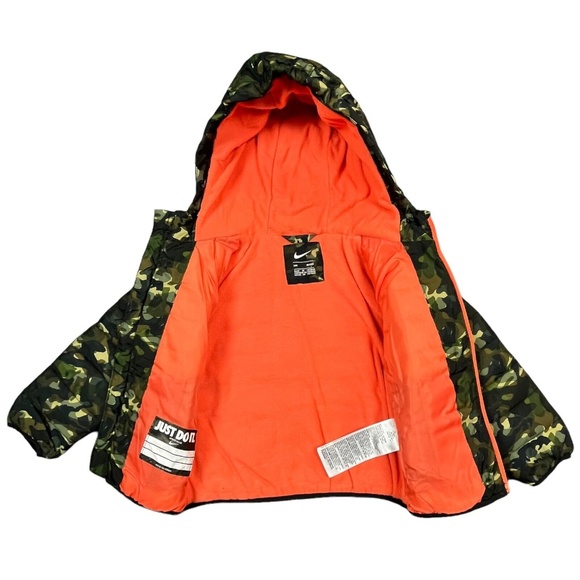 COPY - Nike Baby Boys Hooded Puffer Jacket Size 24 Months Camo Full Zip Water R… - Picture 6 of 13